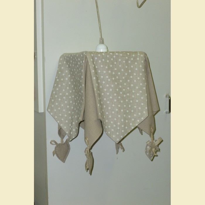 Lampadario Con Pois Bianco