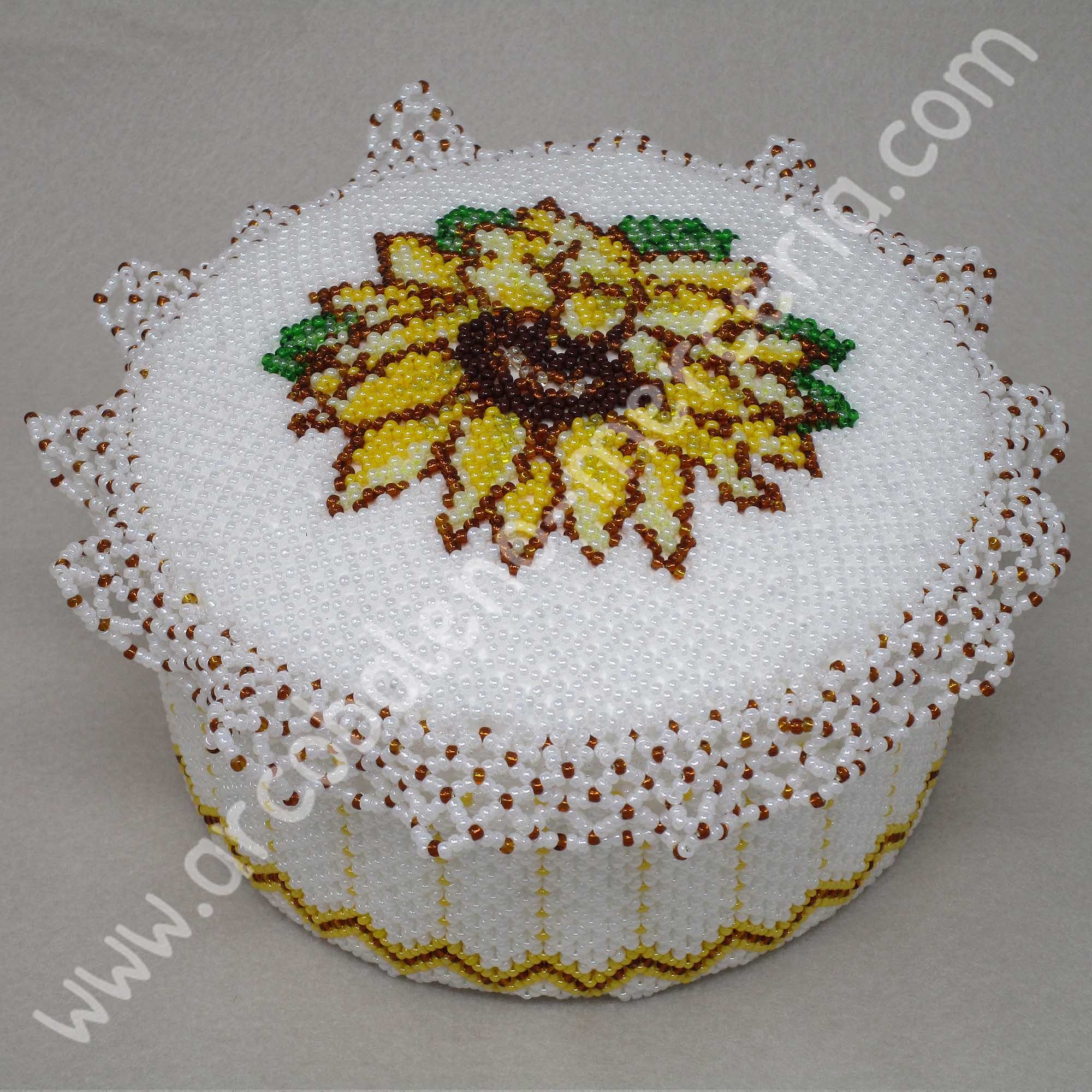540 Scatola tonda con girasole