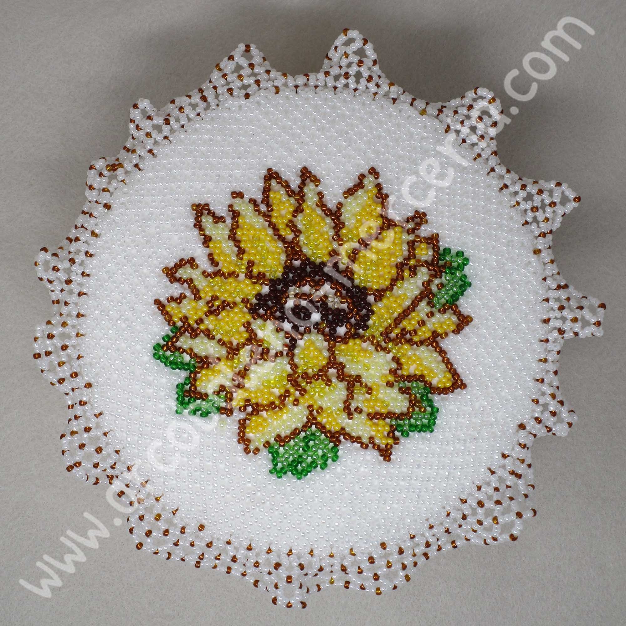 540 Scatola tonda con girasole