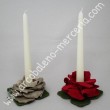 556 Rose in velluto porta candele