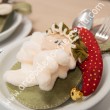560 Porta posate con Babbo Natale e renna