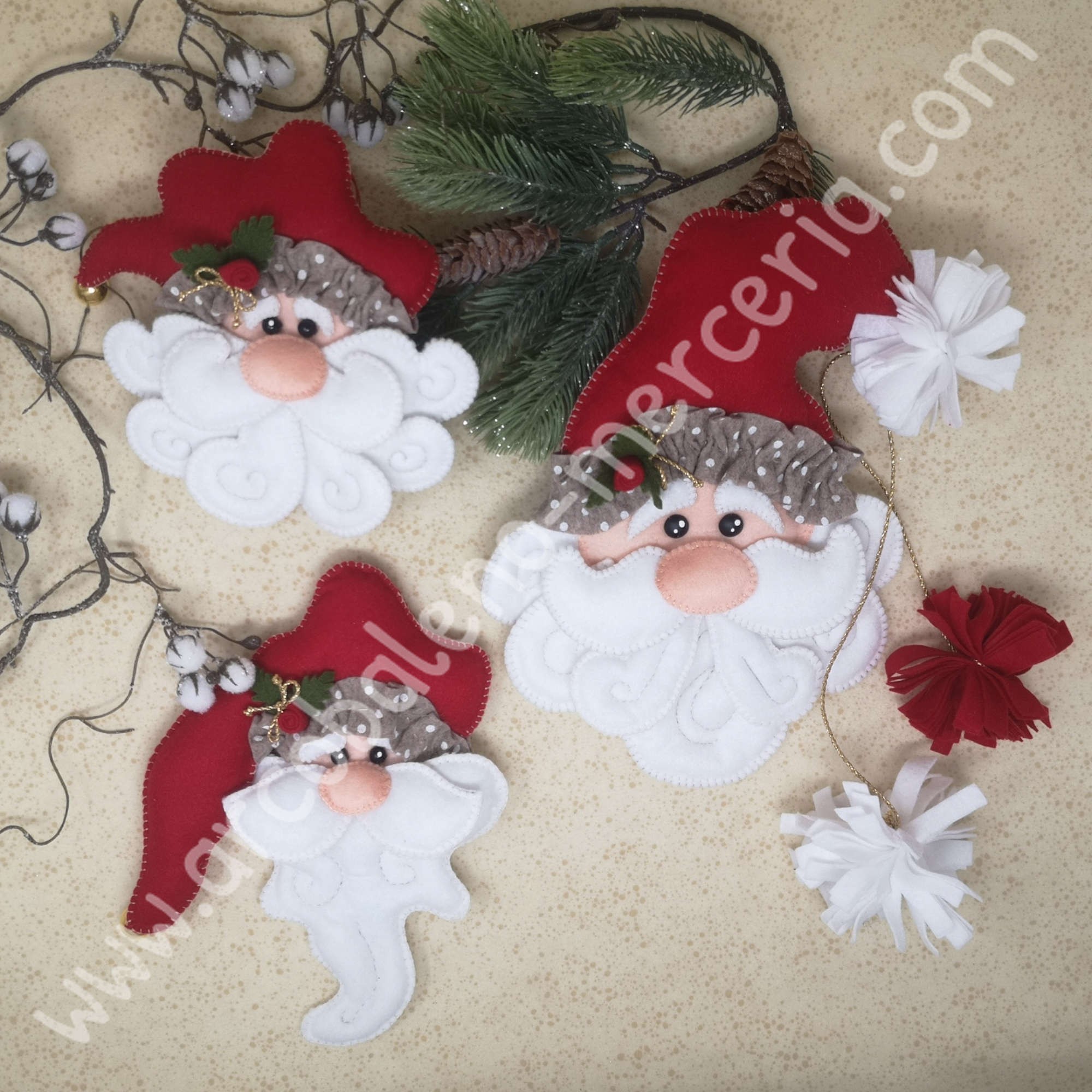 TRIS TESTINE BABBO NATALE