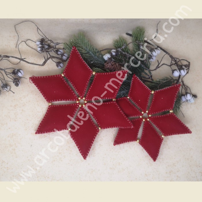 DUE STELLE DI FELTRO IMBOTTITE