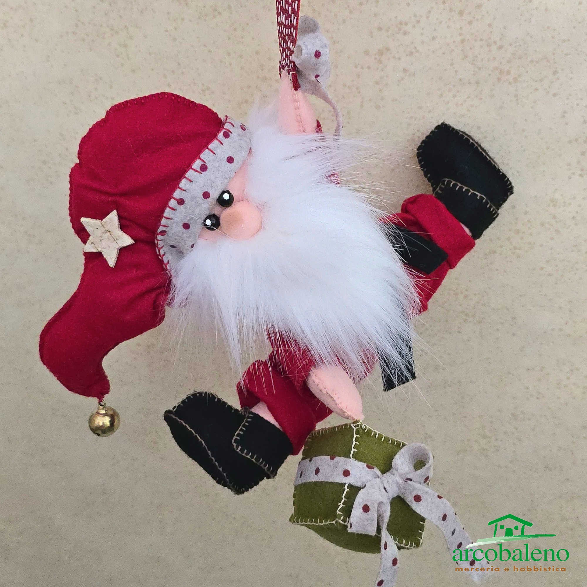 BABBO NATALE CHE PORTA I DONI IN AEREO